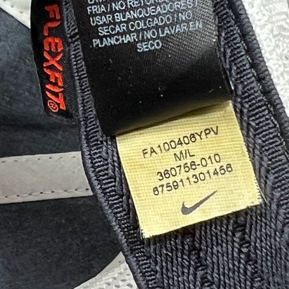 Nike Golf One VR Swoosh Flexfit M/L Hat Cap Black Trucker Mesh Running Dad Mens - Picture 11 of 15